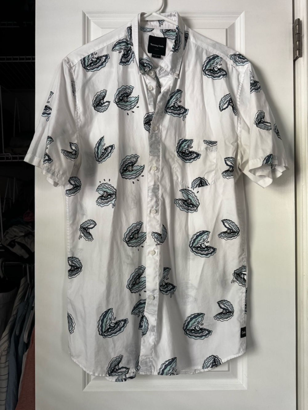 Barney Cools Oyster Short-Sleeve Button-Up Shirt